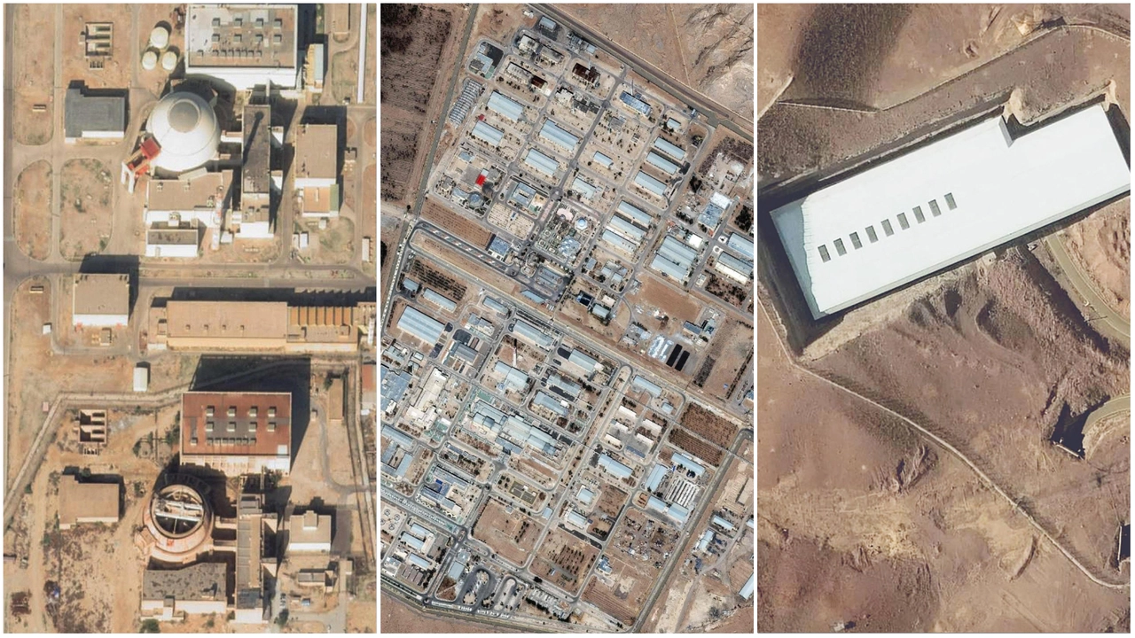 I siti nucleari iraniani nelle immagini di Maxar Technologies (Ansa)